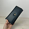 Великий шкіряний гаманець на кнопці 3512-А03-КТ-10316 Чорний, фото 10