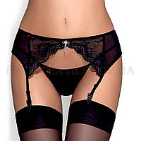 Пояс для чулок Obsessive Charms Garter Belt, Черный, L/XL