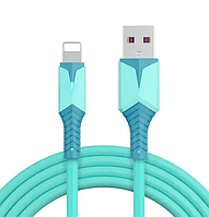 Зарядный кабель USB-Lightning (Apple) Konfulon DC38 Провод для айфона 1м 2.4А Шнур с индикацией LED n