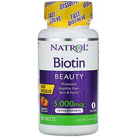 Биотин Natrol Biotin 5000 mcg 90 Tabs Strawberry NTL-06323 HR, код: 7517998
