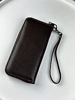 Новинка! Кожаный клатч-кошелек из натуральной зернистой кожи SV003 (коричневый)