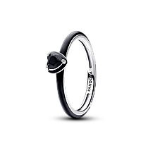 Серебряное кольцо Pandora Me Черное сердце 193088C01 58