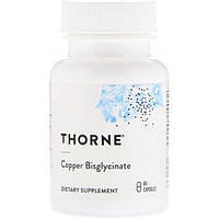 Мікроелемент Мідь Thorne Research Copper Bigglycinate 60 Veg Caps GR, код: 7519319