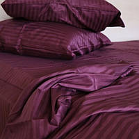 Постільна білизна Satin Stripe Burgundy