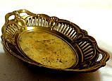 Антикварні цукерниця / фруктовниця з латуні, фото 3