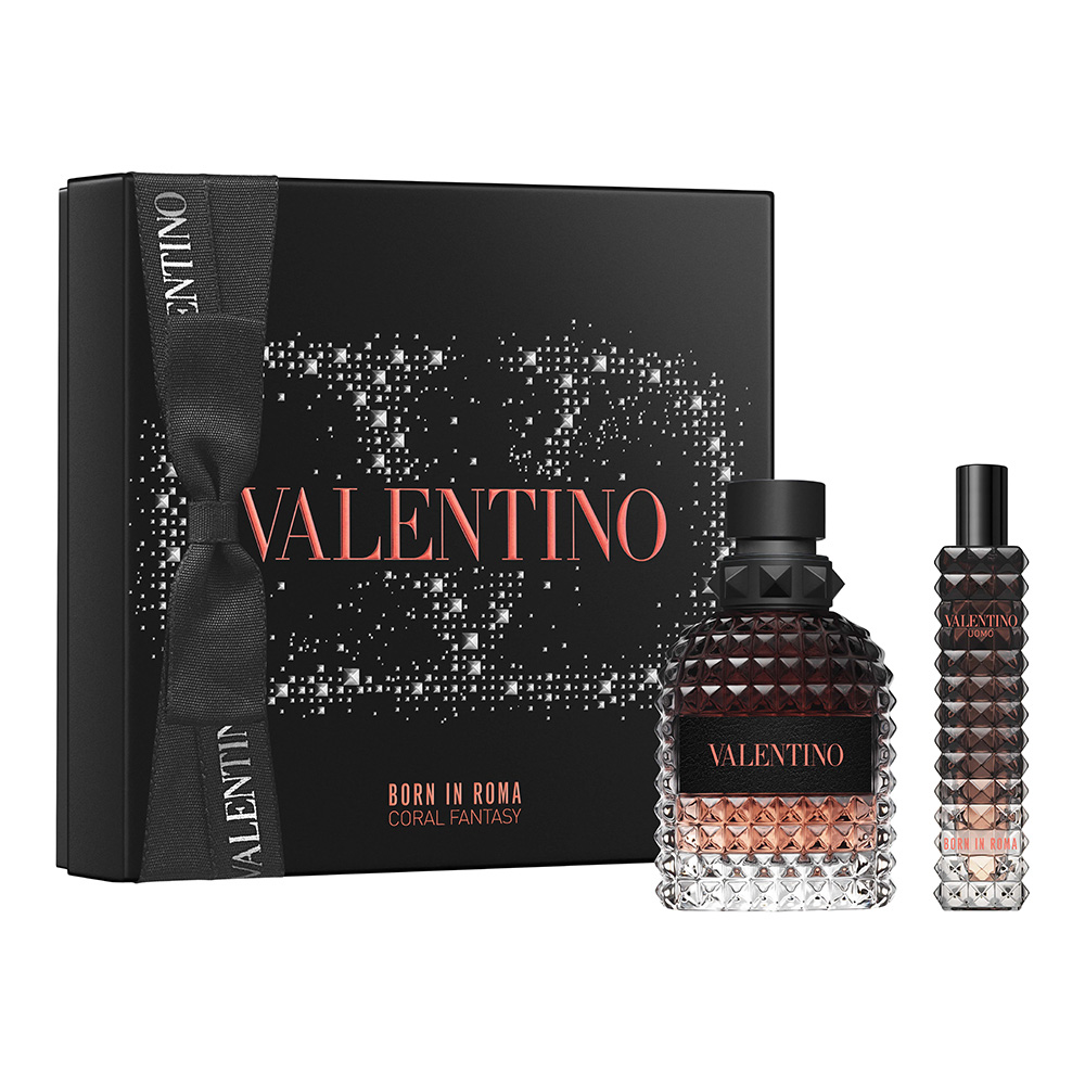 Набір Valentino Born In Roma Uomo Coral Fantasy для чоловіків — set (edt 50 ml + edt 15 ml mini )