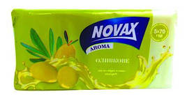 Мило туалетне Novax 70 г/5 шт., оливкове