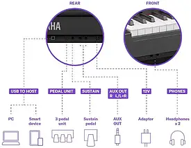 Цифрове піаніно Yamaha P-225 Black, фото 5