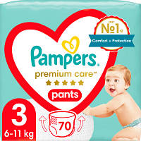 Подгузники Pampers Premium Care Pants Midi Размер 3 (6-11 кг), 70 шт (8001090759955)