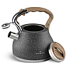 Чайник Edenberg зі свистком із нержавіючої сталі 3 л EB-8843-gray, фото 2