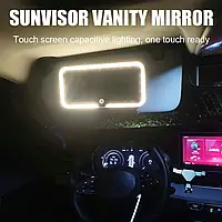 Зеркало прямоугольное с LED-подсветкой на козырек автомобиля JX538 Зеркало с сенсорным управлением m