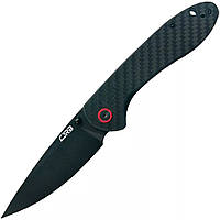 Ніж CJRB Feldspar Black Blade, AR-RPM9 Steel, CF, ц:black