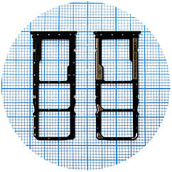 Тримач SIM карти Xiaomi Redmi 9A, 9C, 9AT, 9i чорний на 2 SIM + MicroSD