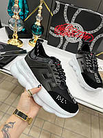 EUR36-46 Versace черно белые Chain Reaction Версаче Чейн Реакшин мужские женские кроссовки