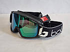 Гірськолижна маска Bolle Maddox Black Corp Matte Лінза Фотохромная S1-S3 Phantom Green Emerald Photochromic, фото 9