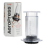 Аеропрес AeroPress Inc. Clear Review 2024 Прозора ударна ручна кавоварка аеропрес, заварник для кави, фото 4