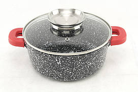 Каструля А-плюс Кругла з мармуровим покриттям 20см, 2,4Л (1469)