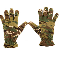 Флисовые перчатки тактические Wellberry Мультикам, зимние перчатки, полнопалые перчатки SHOP
