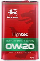 Автомобильное моторное масло WOLVER Hightec 0w20, 1л Для современных двигателей легковых автомобилей 5