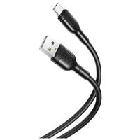 Дата кабель USB 2.0 AM to Type-C 1.0m NB212 2.1A Black XO (XO-NB212c-BK) p