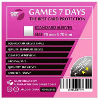 Протектор для карт Games7Days 70 х 70 мм, Square Small, 100 шт (STANDART) (GSD-017070) p