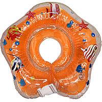 Круг для купания новорожденных оранжевый, в пакете 17*15см, MEGAZayka, 0906оранж