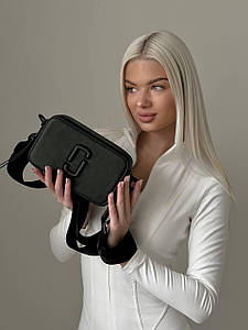 Женская сумка Marc Jacobs черного цвета стильная повседневная сумочка из эко-кожи кросс боди для девушки