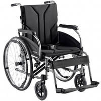 Легкая алюминиевая инвалидная коляска со складной спинкой с карманом для вещей и ремнем безопасности OSD-EL-BK