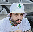 Панама Конопля (трава, марихуана, ганджа, лист конопель) Біла, Унісекс WUKE One size, фото 5