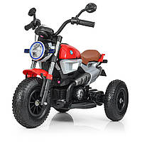 Мотоцикл M 3687AL-3 (1шт) 2 мотори 18W, 12V7A, USB, муз., шкір. сидіння, червоний.