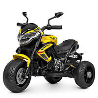 Мотоцикл М 4152EL-6 (1шт) 2 мотори 35W, 1 акум. 12V7AH, MP3, USB, EVA, шкір.сид. , муз., світло, жовтий.