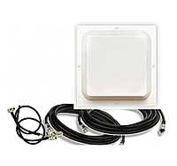 ТОП Антенный 4G MIMO комплект антенна R-Net квадрат 2х17 Дб с кабелем и переходниками