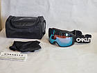 Гірськолижна маска Oakley Flight Tracker M (XM) Factory Pilot Black лінза Prizm Sapphire + Кейс, фото 3