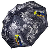 Женский зонт полуавтомат от Zita на 9 спиц, романтичный с рисунками, 421-3