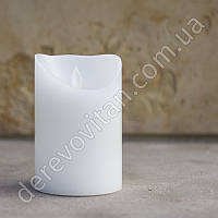 Led-свічка з ефектом полум'я біла, 22 см