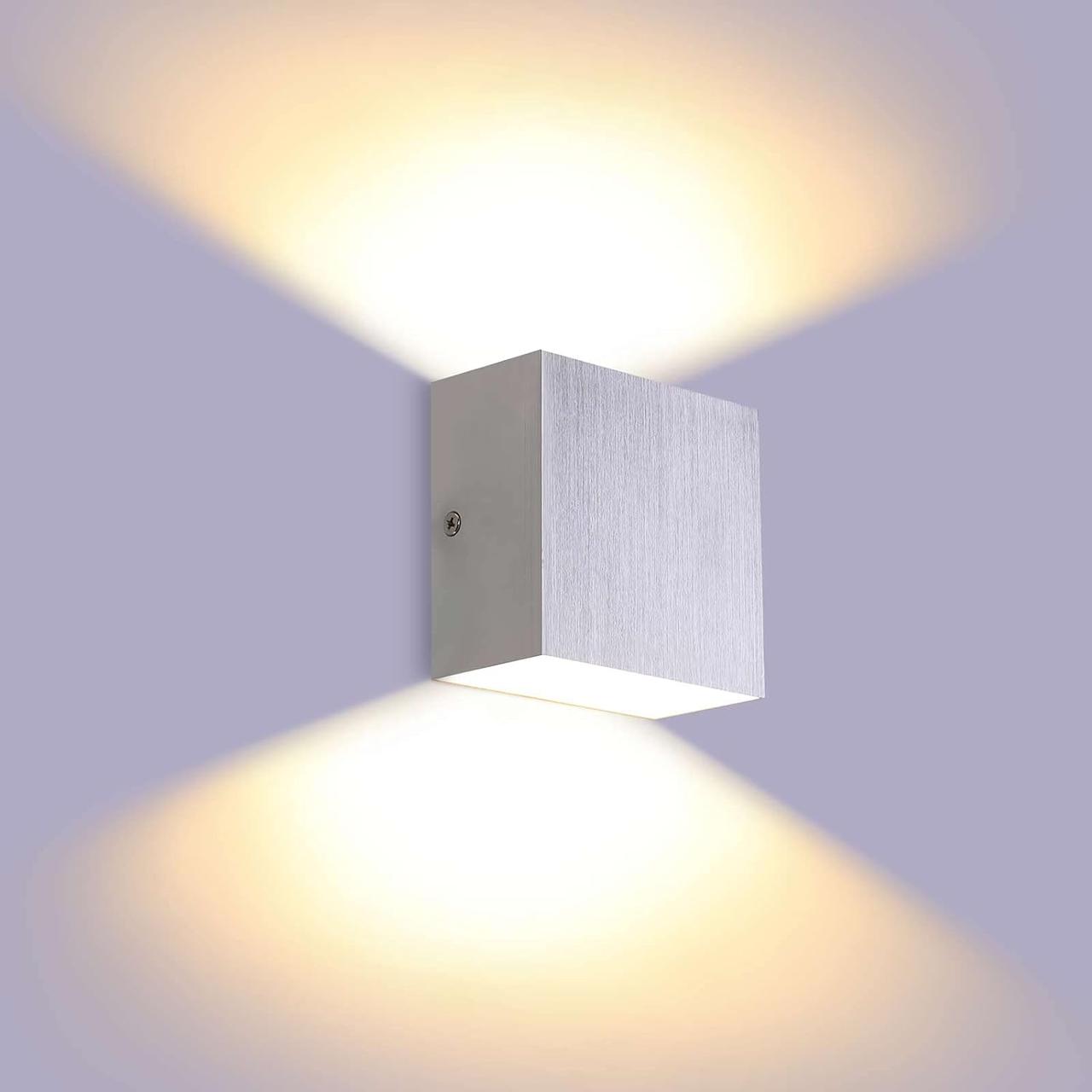 O2181TP Срібні настінні бра з регульованою яскравістю, 10 Вт, дротовоq алюмінієвий настінний світильник