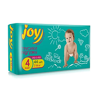 Детские подгузники-трусики с эластичным пояском Joy Run&Fun, размер 4 (7-14 кг) 44 шт