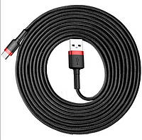 Кабель Baseus USB Type-C 3м 2А Cafule CATKLF-U91 Black-Red