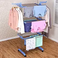 Багатоярусна сушарка для білизни, речей, одягу Garment rack with wheels складана, фото 5