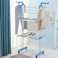 Багатоярусна сушарка для білизни, речей, одягу Garment rack with wheels складана, фото 2