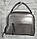 Жіноча сумка шкіряна срібляста (mrk), фото 3