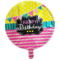 Повітряна кулька фольга Happy birthday 45*45см TF-A0196