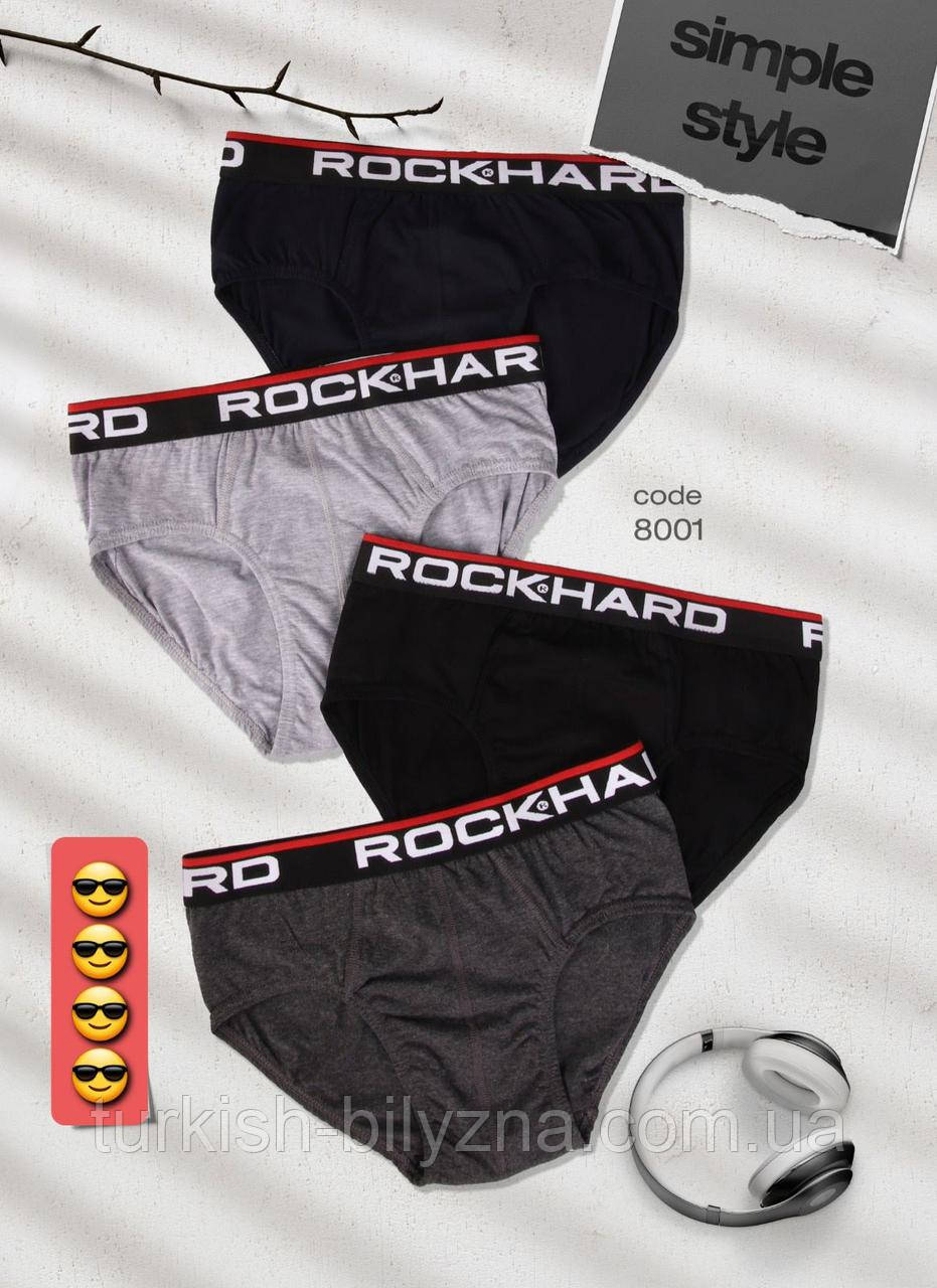 Мужские трусы плавки, размер: M, L, XL, XXL ROCK HARD (ТУРЦИЯ) черные ...