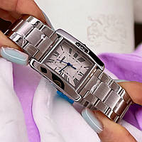 Женские прямоугольные наручные часы с металлическим браслетом  Skmei 1284SI Silver