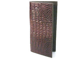 Чоловічий гаманець з натуральної шкіри крокодила, колір коричневий
