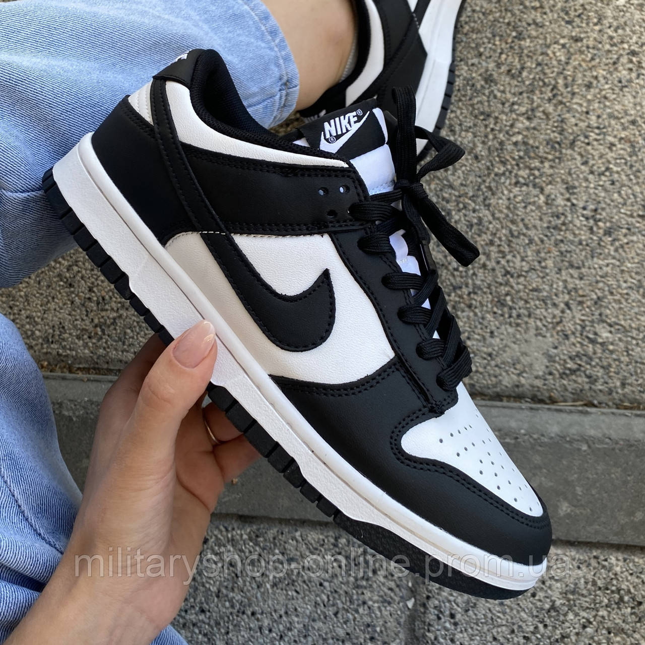 Кросівки Nike Dunk Low White/Black Найк Данк Лоу Білі з чорним