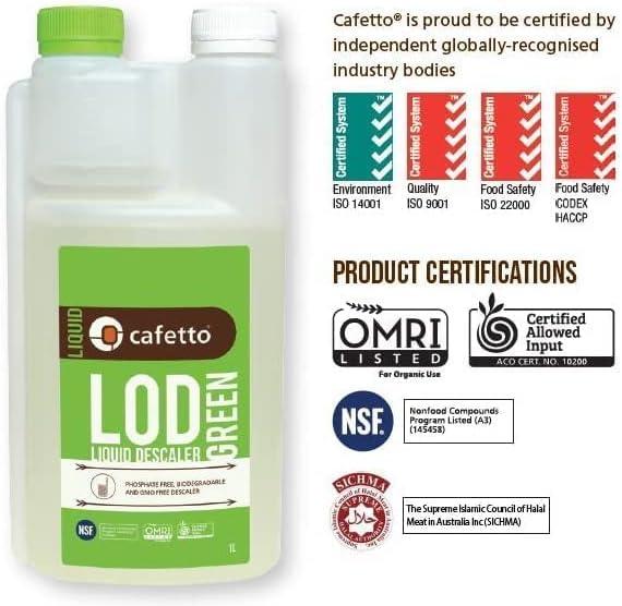Жидкость Cafetto LOD Liquid Descaler 1 л.  для декальцинации Органический