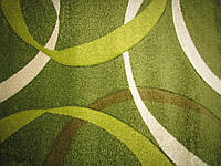Турецкая ковровая дорожка, резная, Зелёный, Ширина 1 м.