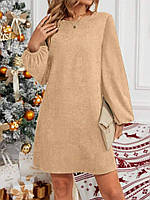 Женское стильное платье свободного кроя ткань: вельвет Мод 149