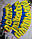 Дитяча Пов'язка на голову  для дівчинки жовто-блакитна "Іменна", трикотаж рібана, Усі розміри, фото 3